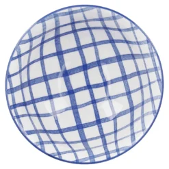 Schale Bali, Karo/blau, tief, 15.5 cm