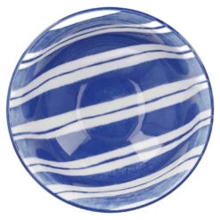Schale Bali, Streifen/blau, tief, 11.5 cm
