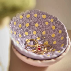 Schale Blumen, lila, 10 cm