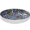 Schale China, flach, blau/gelb, 15 cm