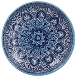 Schale China, flach, blau/hellblau, 15 cm