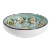 Schale China, flach, grün/braun, 9 cm