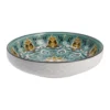 Schale China, flach, grün/braun, 15 cm