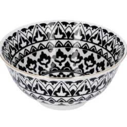 Schale China, groß, schwarz/weiß, Orient