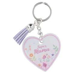 Schlüsselanhänger Herz, Super Mama