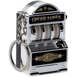 Schlüsselanhänger Spielautomat, silber