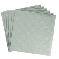 Serviette Artdeco, Prägung, mintgrün, 16 Stück