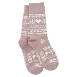Socke Winter, Damen, Spruch/rosa, Größe 35-41