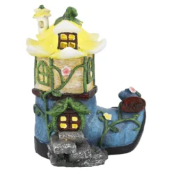 Solar-Haus Blume, Schuh/blau, Höhe 22 cm