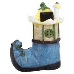 Solar-Haus Blume, Schuh/blau, Höhe 22 cm