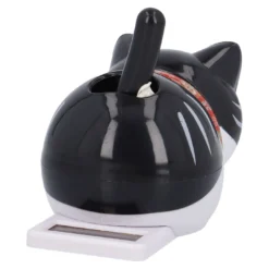 Solar-Katze Wackelschwanz, schwarz, 11 cm