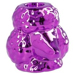 Stabkerzenhalter Pudel, lila, 7 cm