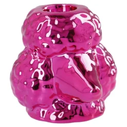 Stabkerzenhalter Pudel, pink, 7 cm