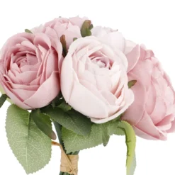 Strauß Rose, 9 Blüten/altrosa, 27 cm