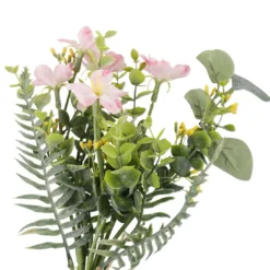 Strauß Wachsblume/Farn, rosa, 37 cm