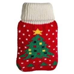 Strick-Taschenwärmer Baum, rot, 13 cm