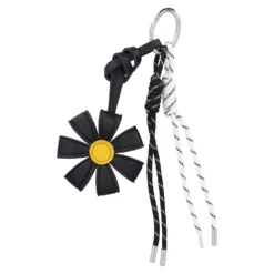 Taschenanhänger Blume, schwarz