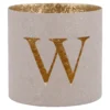 Teelichthalter Buchstabe, W/beige, 7.8 x 7.5 cm