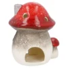Teelichthalter Pilz-Haus, Pilz an Seite, 18 cm