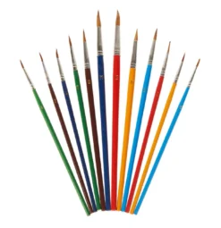 12-teiliges Pinselset mit Naturhaarborsten
