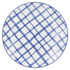 Teller Bali, Karo/blau, 19 cm