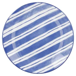Teller Bali, Streifen/blau, 19 cm
