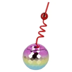 Trinkbecher Discokugel, bunt, 11 cm