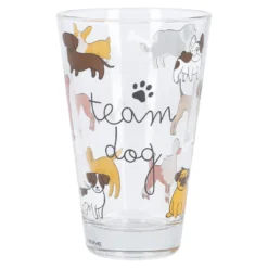 Trinkglas mit Tiermotiv, Team Dog, 310 ml