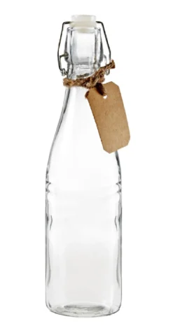 Vorratsflasche mit Label, rund, 500 ml