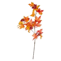 Zweig Ahorn/Beeren, orange/gelb, 78 cm