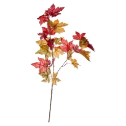 Zweig Ahorn/Beeren, rot/grün, 78 cm