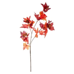 Zweig Ahorn/Beeren, rot/orange, 78 cm