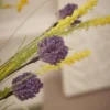 Zweig Wildblumen, Pompom/lila, 45 cm